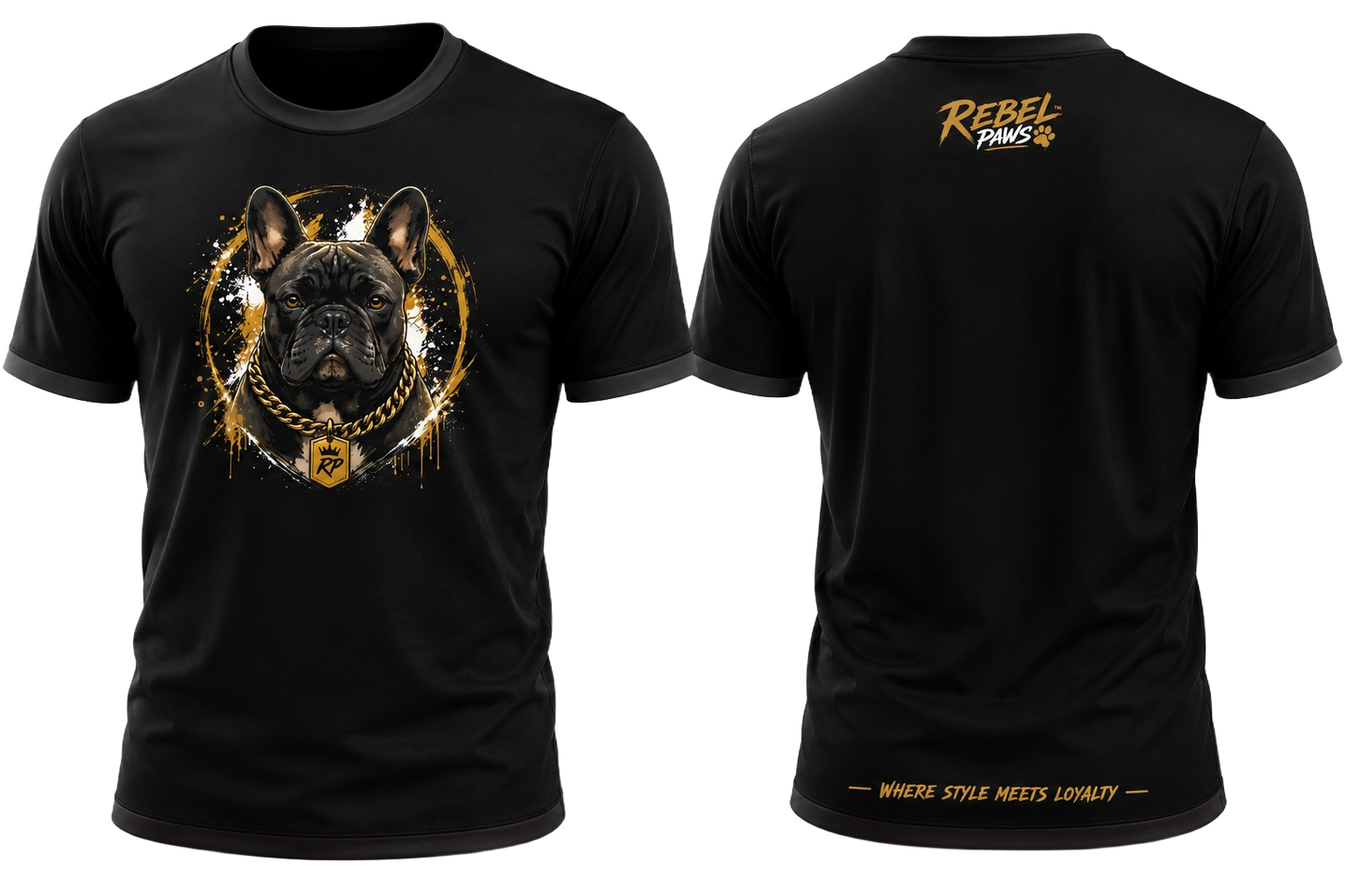 đž REBEL PAWS⢠French Bulldog Tee